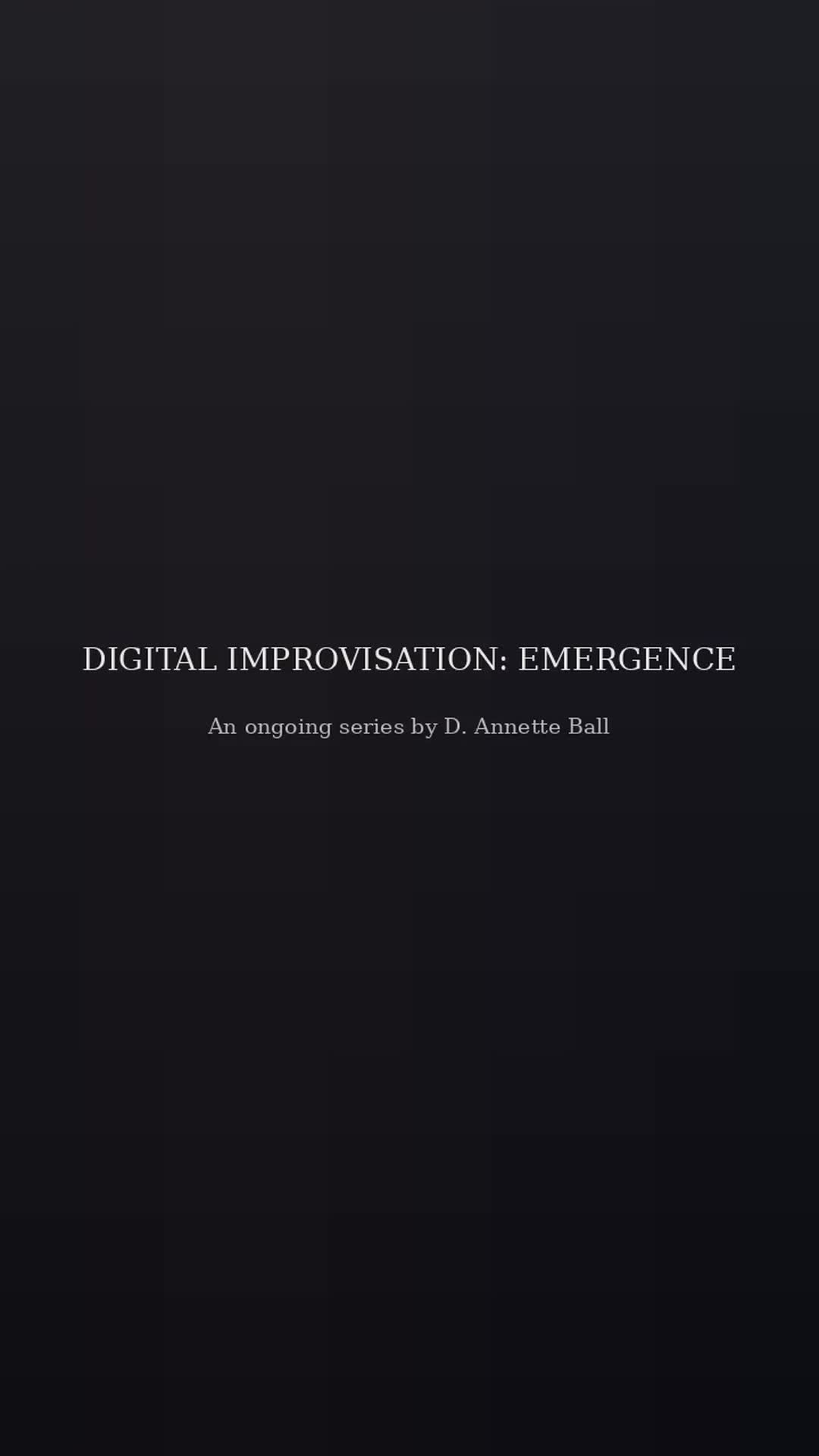 Load video: Artist describes and demonstrates her process for creating art from here original photographs using digital improvisation techniques.